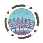 Blue magical landscape Poker Chip Card Guards Front