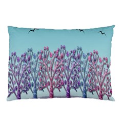 Blue Magical Landscape Pillow Case (two Sides) by Valentinaart