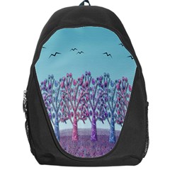 Blue Magical Landscape Backpack Bag by Valentinaart