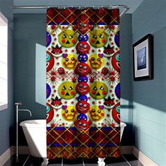 Smile And The Whole World Smiles  On Shower Curtain 36  X 72  (stall)  by pepitasart