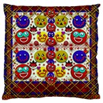 Smile And The Whole World Smiles  On Large Cushion Case (Two Sides) Front