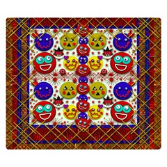 Smile And The Whole World Smiles  On Double Sided Flano Blanket (small)  by pepitasart