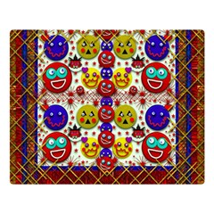 Smile And The Whole World Smiles  On Double Sided Flano Blanket (large)  by pepitasart