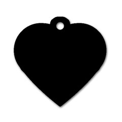 Simple Black Dog Tag Heart (two Sides) by Valentinaart