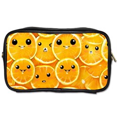 Cute Orange  Toiletries Bags by Brittlevirginclothing