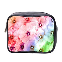 Rainbow Flower Mini Toiletries Bag 2-side by Brittlevirginclothing