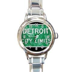 Detroit City Limits Round Italian Charm Watch by DetroitCityLimits