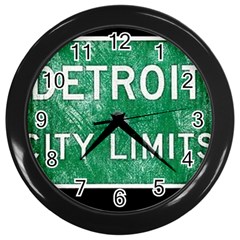 Detroit City Limits Wall Clocks (black)