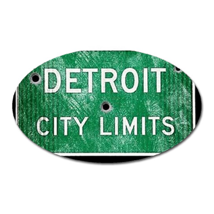 Detroit City Limits Oval Magnet