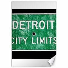 Detroit City Limits Canvas 12  X 18  