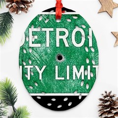 Detroit City Limits Ornament (oval Filigree) 