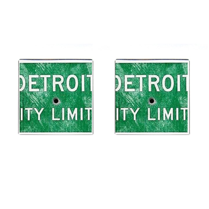 Detroit City Limits Cufflinks (Square)