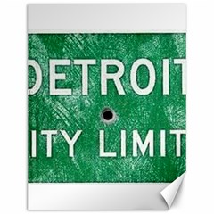 Detroit City Limits Canvas 12  X 16  