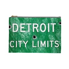 Detroit City Limits Cosmetic Bag (large)  by DetroitCityLimits