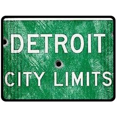 Detroit City Limits Fleece Blanket (large)  by DetroitCityLimits