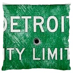 Detroit City Limits Large Flano Cushion Case (one Side) by DetroitCityLimits