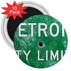 Detroit City Limits 3  Magnets (10 Pack)  by DetroitCityLimits