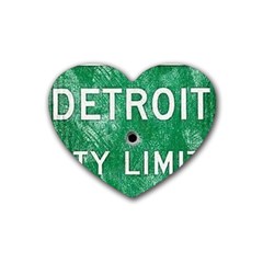 Detroit City Limits Rubber Coaster (heart) 