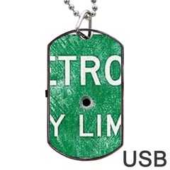 Detroit City Limits Dog Tag Usb Flash (two Sides)  by DetroitCityLimits