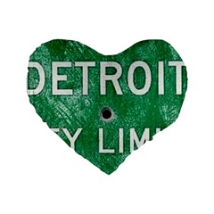 Detroit City Limits Standard 16  Premium Heart Shape Cushions by DetroitCityLimits