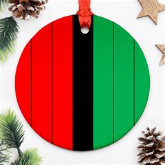 Kwanzaa Colors African American Red Black Green  Ornament (round)  by yoursparklingshop