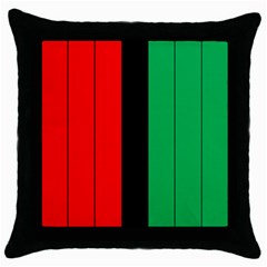 Kwanzaa Colors African American Red Black Green  Throw Pillow Case (black) by yoursparklingshop