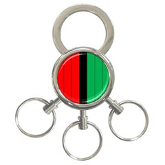 Kwanzaa Colors African American Red Black Green  3-ring Key Chains by yoursparklingshop