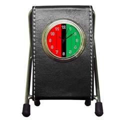 Kwanzaa Colors African American Red Black Green  Pen Holder Desk Clocks by yoursparklingshop