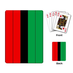 Kwanzaa Colors African American Red Black Green  Playing Card by yoursparklingshop