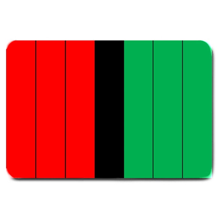 Kwanzaa Colors African American Red Black Green  Large Doormat 