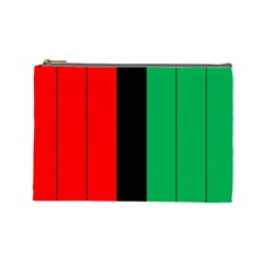 Kwanzaa Colors African American Red Black Green  Cosmetic Bag (large)  by yoursparklingshop