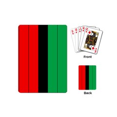 Kwanzaa Colors African American Red Black Green  Playing Cards (mini)  by yoursparklingshop