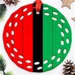 Kwanzaa Colors African American Red Black Green  Ornament (Round Filigree)  Front