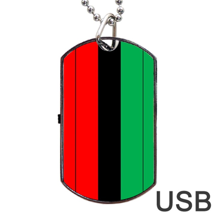 Kwanzaa Colors African American Red Black Green  Dog Tag USB Flash (One Side)