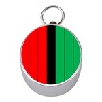 Kwanzaa Colors African American Red Black Green  Mini Silver Compasses Front