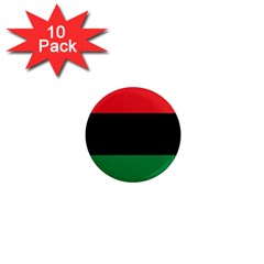 Pan African Unia Flag Colors Red Black Green Horizontal Stripes 1  Mini Magnet (10 Pack)  by yoursparklingshop