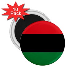 Pan African Unia Flag Colors Red Black Green Horizontal Stripes 2 25  Magnets (10 Pack)  by yoursparklingshop