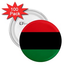 Pan African Unia Flag Colors Red Black Green Horizontal Stripes 2 25  Buttons (100 Pack)  by yoursparklingshop