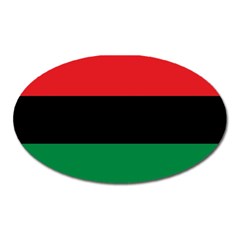 Pan African Unia Flag Colors Red Black Green Horizontal Stripes Oval Magnet by yoursparklingshop