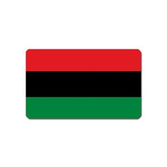 Pan African Unia Flag Colors Red Black Green Horizontal Stripes Magnet (name Card) by yoursparklingshop