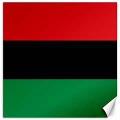 Pan African Unia Flag Colors Red Black Green Horizontal Stripes Canvas 16  X 16   by yoursparklingshop