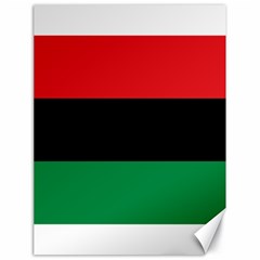 Pan African Unia Flag Colors Red Black Green Horizontal Stripes Canvas 18  X 24   by yoursparklingshop