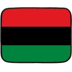 Pan African Unia Flag Colors Red Black Green Horizontal Stripes Fleece Blanket (mini) by yoursparklingshop