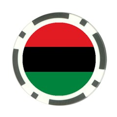 Pan African Unia Flag Colors Red Black Green Horizontal Stripes Poker Chip Card Guards (10 Pack)  by yoursparklingshop