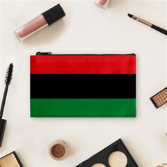 Pan African Unia Flag Colors Red Black Green Horizontal Stripes Cosmetic Bag (small)  by yoursparklingshop