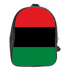 Pan African Unia Flag Colors Red Black Green Horizontal Stripes School Bags(large)  by yoursparklingshop