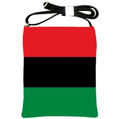 Pan African Unia Flag Colors Red Black Green Horizontal Stripes Shoulder Sling Bags by yoursparklingshop