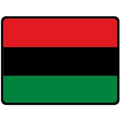 Pan African Unia Flag Colors Red Black Green Horizontal Stripes Fleece Blanket (large)  by yoursparklingshop