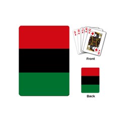 Pan African Unia Flag Colors Red Black Green Horizontal Stripes Playing Cards (mini)  by yoursparklingshop