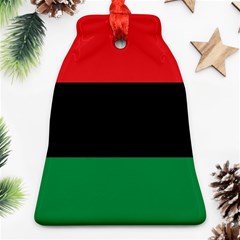 Pan African Unia Flag Colors Red Black Green Horizontal Stripes Ornament (bell)  by yoursparklingshop